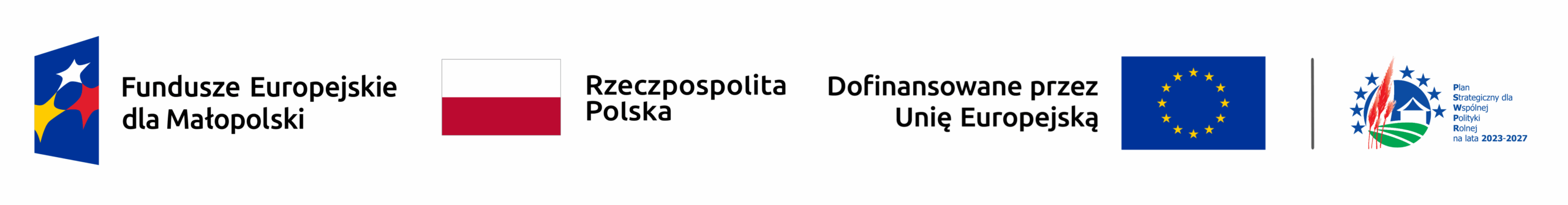 Baner z flagą Polski i Unii Eoropejskiej, oraz logami Funuszy Europejskich